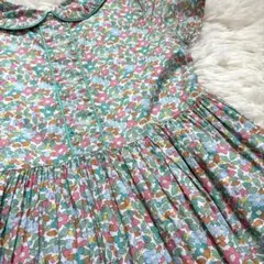 ジャカディ　リバティ　花柄 半袖ワンピース Jacadi