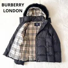 6160 バーバリーロンドン 3wayダウンジャケット ノバチェック 36 毛皮