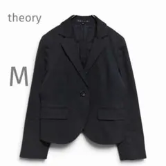 theory セオリー テーラードジャケット 綿 黒 M 日本製 肩パッドのサムネイル