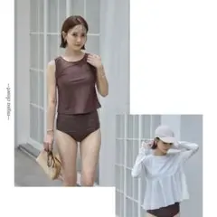 しまむら　田中里奈　水着4点セット　ブラウン11号のサムネイル