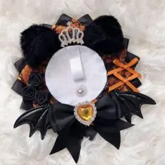 ロゼット 痛ロゼット 缶バッジ 痛バック 推し活 韓国 オレンジ 黒