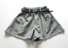 1545　Lindauer グレー系チェック キュロット サイズ 140