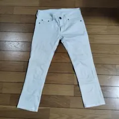 スキニーパンツ/七分丈/白ホワイ/サイズS②ト/