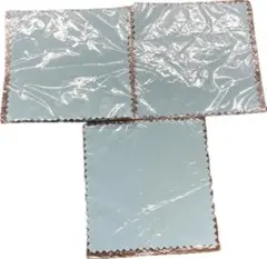 水色マイクロファイバー メガネクリーナー 3枚セット クリーニングクロス 未使用