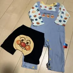 アンパンマン 長袖ロンパース 80cm お顔パンツ 90cm セット