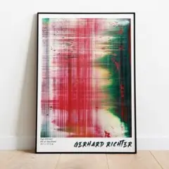 ［総額約7〜8万円］額装＋アートポスター2種（JR、ゲルハルトリヒター） ゲルハルト・リヒターの二連画が作家史上4位の約52億円で落札