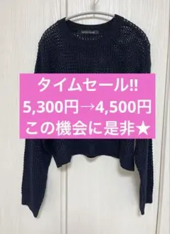 ありんこ様専用★★mizuiro ind★メッシュクルーネックプルオーバー