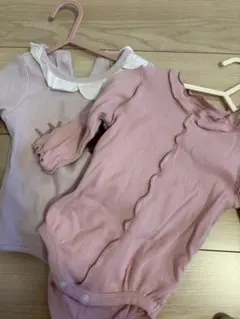 ピンク ロンパースセット　70センチ