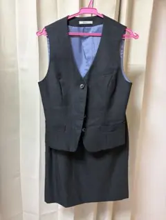 amatir 事務服　ダークグレー ベスト　スカート　上下セット