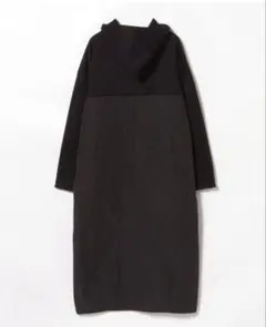 ビームス　異素材切り替えドッキングキルトワンピース