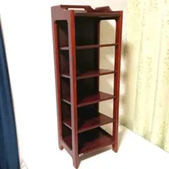カリモク家具 木製オープンシェルフ 5段 ダークブラウンのサムネイル