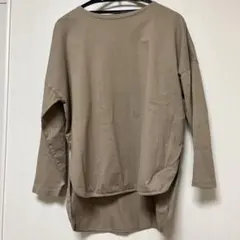 coen ベージュ 長袖Tシャツ フリーサイズ
