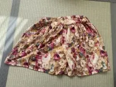 フラワープリント フレアスカート Lサイズ