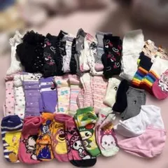 女の子　キッズ靴下セット まとめ売り　ハイソックス　クルーソックス　全36点