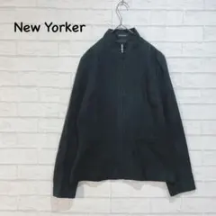 NEW YORKERジャケット ブルゾン 11号 黒 ジップアップ ノームコア
