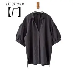 Techichiテチチスキッパーブラウス黒ゆるっと夏フリーサイズのサムネイル