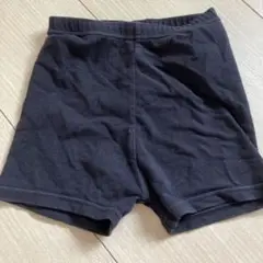 ショートスパッツ　女の子　見せパン　黒　無地　100