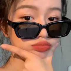 残り僅か♡　ブラック　サングラス　ユニセックス　紫外線対策　遮光　眼鏡　韓国