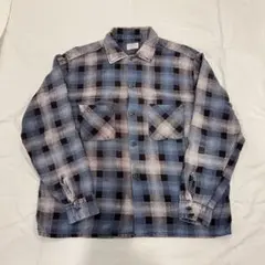 60s Sears オンブレチェック ネルシャツ USA製 ヴィンテージのサムネイル