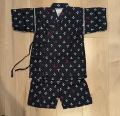 アンカー柄　甚平　100cm