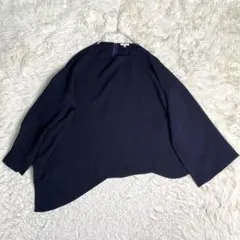 極美品✨ENFOLD ブラウス アシメントリー ネイビー M ポリエステルのサムネイル