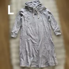 マタニティ　授乳口　産前産後　ワンピース　Lee L 綿100 バックロゴのサムネイル