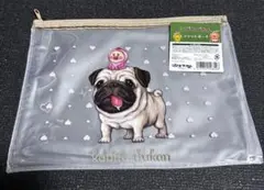 こびとづかん　カクレモモジリ　パグ　フラットポーチ