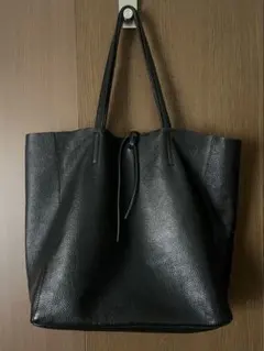 イタリアンレザー トートバッグ MarlonFirenze 本革 リアル 黒