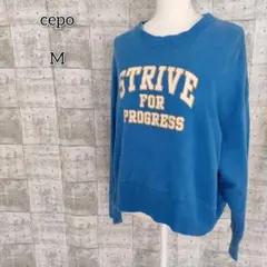 セポ 【M】 トップス トレーナー 裏毛 英字ロゴ プリント ダウンショルダーのサムネイル