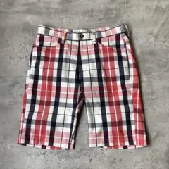 adidas アディダス　ゴルフウェア　ハーフパンツ　ショートパンツ　チェック