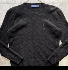 Polo Ralph Lauren ブラック ケーブルニット M