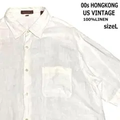 リネン100％ 半袖シャツ ワイドシルエット 00s TASSO ELBA Lのサムネイル