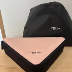 n*o様 PRADA ビューティー　三角形ポーチ ピンク ブラック