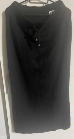 黒 リブ編み タイトスカート M