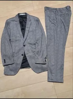 グレー/グレンチェック/セットアップ