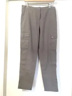 Theory 麻62%の涼しいパンツ グレー サイズ0のサムネイル