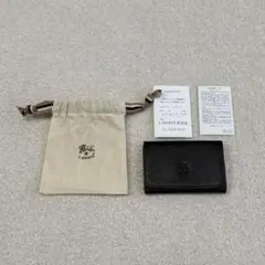 【新品未使用】ILBISONTE 名刺入れ カードケース レザー ブラック