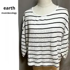 earth music&ecology シアートップス　ボーダー　レース