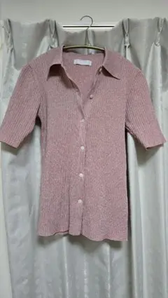 sense of place ラメニットコンパクトカーディガン