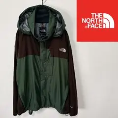 【刺繍ロゴ】マウンテンパーカ　グリーン&ブラウン　メンズL HYVENT