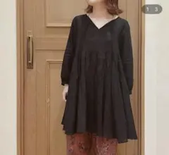 スタディオクリップ＊ダブルフロントギャザーチュニックワンピース