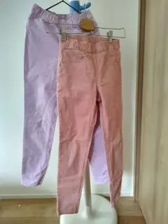 H&M コーデュロイ ボトムス 140cm 紫色・ピンク色