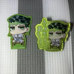 岸辺露伴 ジョジョワールド3 アクリルバッジ シール 2点まとめ売り