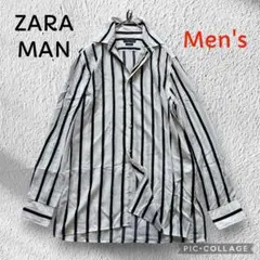 ZARA MAN ザラ　メンズストライプシャツ　リラックスフィット　38 M