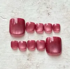 【現品】 フットネイル チップ 10枚セット マグネット レッド系 20 単色