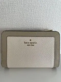 kate spade 二つ折り財布 ピンクベージュ/ベージュ