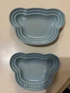 LE CREUSET 水色 クマ型食器 2点セット