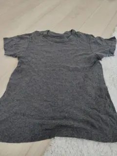 ユニクロ杢グレー クルーネック 半袖Tシャツ 無地