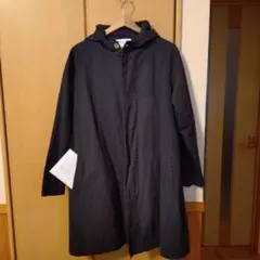 SO ブラック フード付きコート