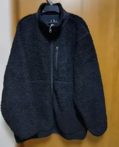 無印良品　ボアフリースジャケット　ブラック